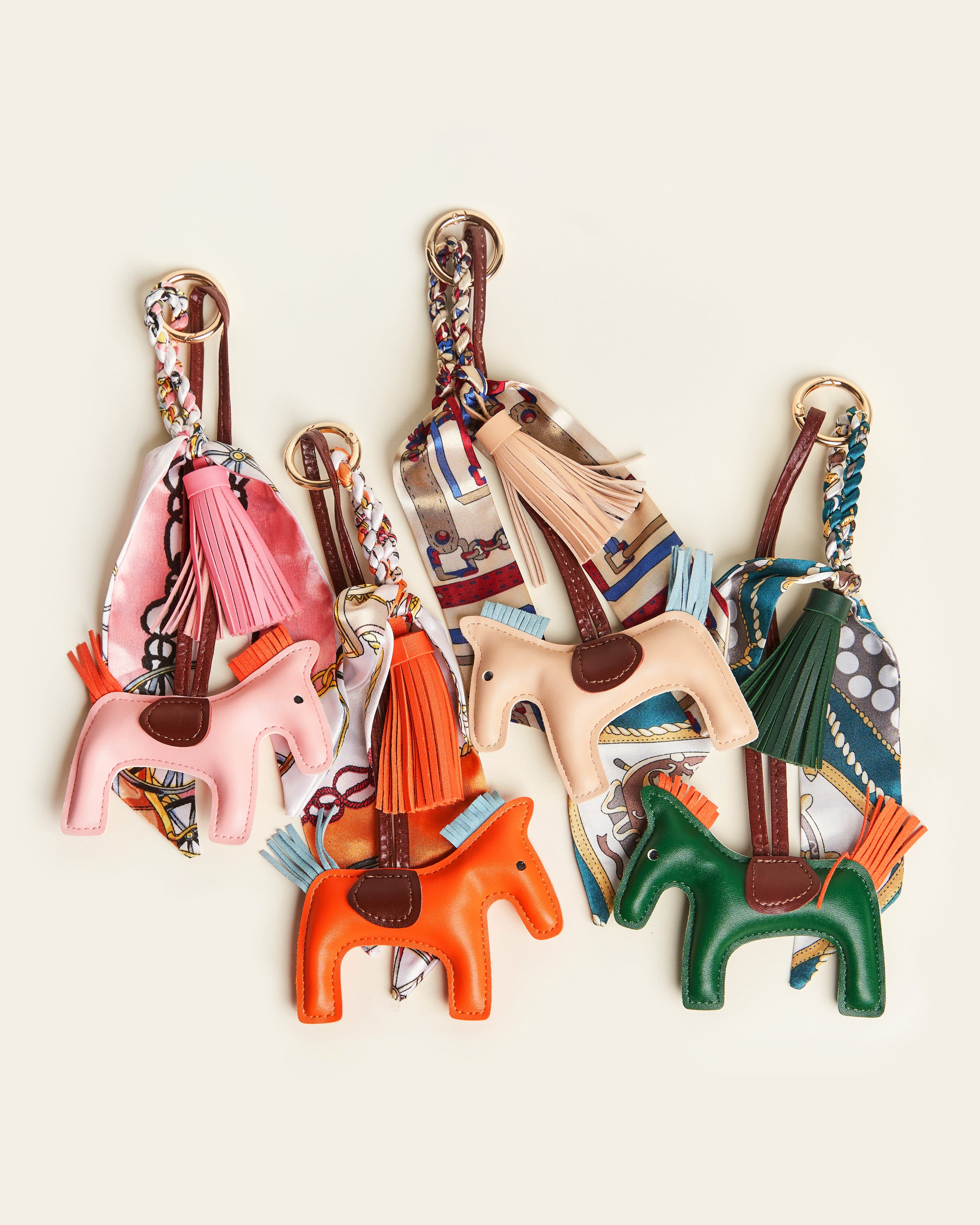 Beige Horse Bag Charm Noble Accents